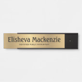 Plaque de signalisation de la porte de bureau Gold (Devant)