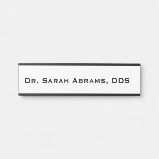 Plaque de signalisation de la porte de dentiste bl (Devant)