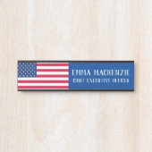 Plaque de signalisation de la porte du bureau Amer (Devant)