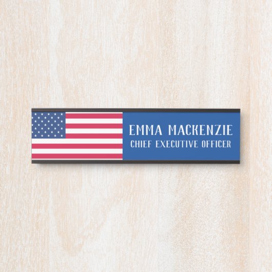 Plaque de signalisation de la porte du bureau Amer (Devant)