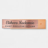 Plaque de signalisation de luxe Rose Gold Office P (Devant)
