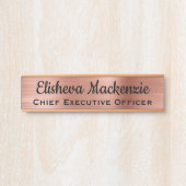 Plaque de signalisation de luxe Rose Gold Office P (Devant)