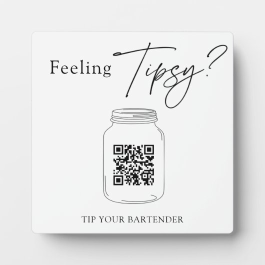Plaque de signalisation du code QR de Jar d'astuce (Devant)