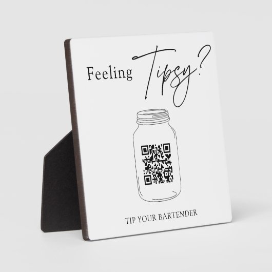 Plaque de signalisation du code QR de Jar d'astuce (Recto)