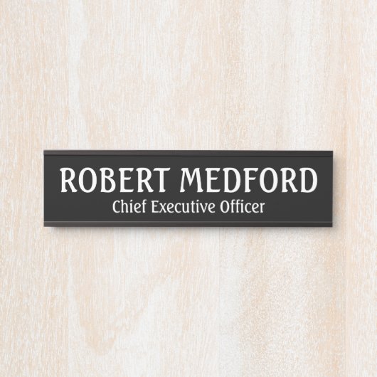 Plaque de signalisation moderne B&W Professional P (Devant)