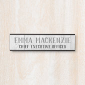 Plaque de signalisation moderne en bois blanc accr (Devant)