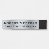 Plaque de signalisation moderne Faux Argent Signes (Devant)