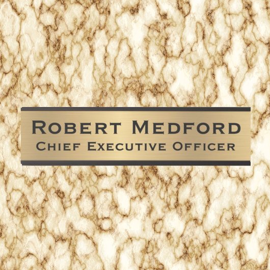 Plaque de signalisation moderne Faux Gold Signes P