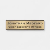Plaque de signalisation moderne Faux Gold Signes P (Devant)