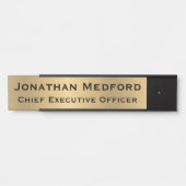 Plaque de signalisation moderne Faux Gold Signes P (Devant)