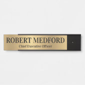 Plaque de signalisation moderne Gold Look Professi (Devant)