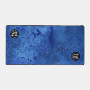 Plaque de souris de bureau bleu aquarelle