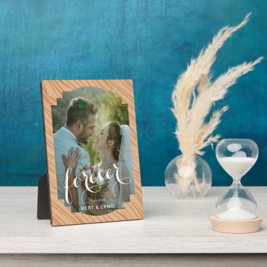 Plaque de souvenir de mariage 13x18 cm avec cheval (Côté)