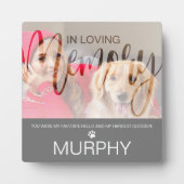 Plaque de souvenir photo en mémoire affectueuse (Devant)