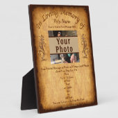 Plaque de Souvenirs Uniques pour Animaux de Compag (Côté)