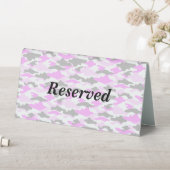 PLAQUE DE TABLE 文字　カスタム　迷彩　（ピンク）テーブルテントサイン (En SItu (Tableau))