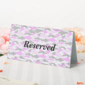 PLAQUE DE TABLE 文字　カスタム　迷彩　（ピンク）テーブルテントサイン (In SItu (Mariage))