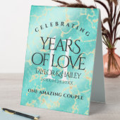 Plaque De Table 11ème anniversaire de Mariage turquoise (En SItu (Tableau))