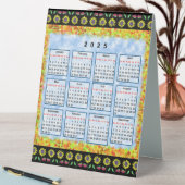 Plaque De Table 12 mois Calendrier anglais de l'année 2025 (En SItu (Tableau))