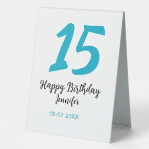 Plaque De Table 15e anniversaire quiencenera ajouter date année te