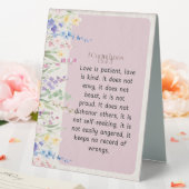 Plaque De Table 1 Corinthiens 13:4-5 Verset Biblique Image (In SItu (Mariage))