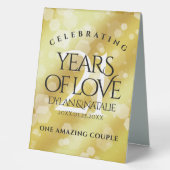 Plaque De Table 21ème anniversaire de Mariage en laiton (Recto)