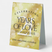 Plaque De Table 21ème anniversaire de Mariage en laiton (Verso)