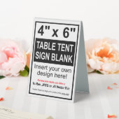 Plaque De Table 4" x 6" Concevez votre propre face double (In SItu (Mariage))