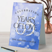 Plaque De Table 65e anniversaire de l'élégant Mariage Blue Sapphir (En SItu (Tableau))