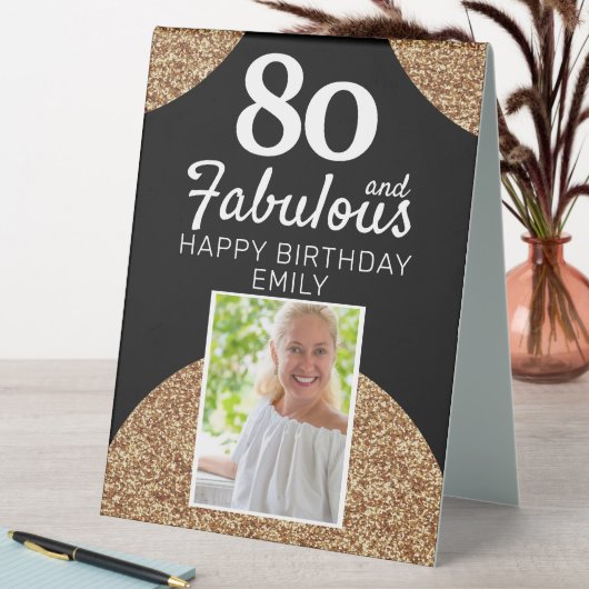Plaque De Table 80 et Fabulous Gold Parties scintillant Photo 80e (En SItu (Tableau))