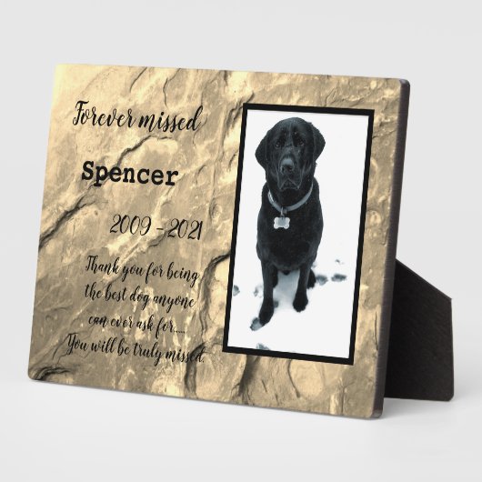 Plaque de table à jamais regrettée avec chevalet (Côté)