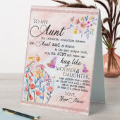 Plaque De Table À Mon Cadeau Tante, Cadeau Papillon De La Nièce (En SItu (Tableau))