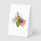 Plaque De Table Abeille à fleurs avec plantes sauvages (Verso)