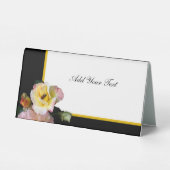 Plaque De Table Abeille sur roses rose jaune Fleurs (Verso)