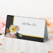 Plaque De Table Abeille sur roses rose jaune Fleurs (In SItu (Mariage))