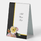 Plaque De Table Abeille sur roses rose jaune Fleurs (Recto)