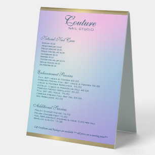 Plaque De Table accent or rose et bleu foncé
