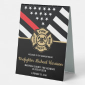 Plaque De Table Accueil de l'École des pompiers (Verso)