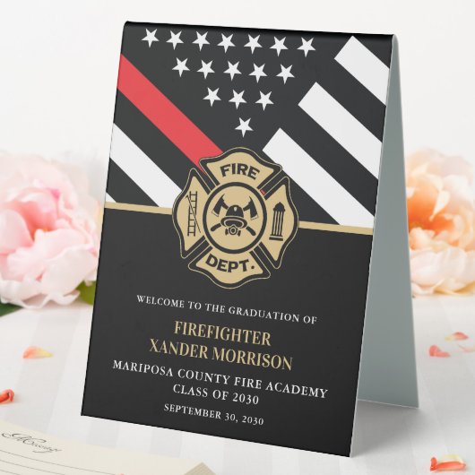 Plaque De Table Accueil de l'École des pompiers (In SItu (Mariage))