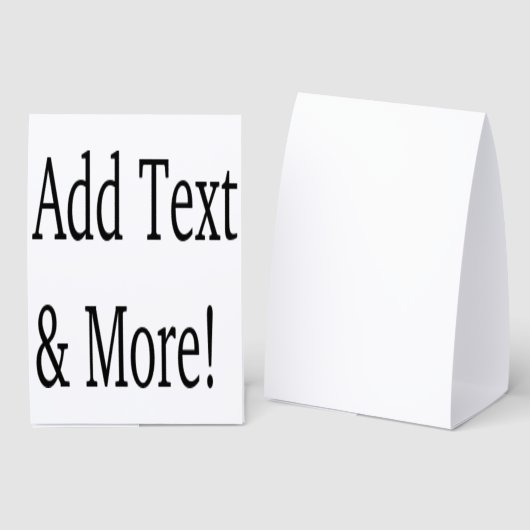 Plaque De Table Add Text & More! Customize Your Own Personalized (Recto/verso)