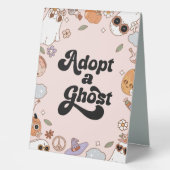 Plaque De Table Adopter un Fête d'anniversaire de Fantôme (Recto)