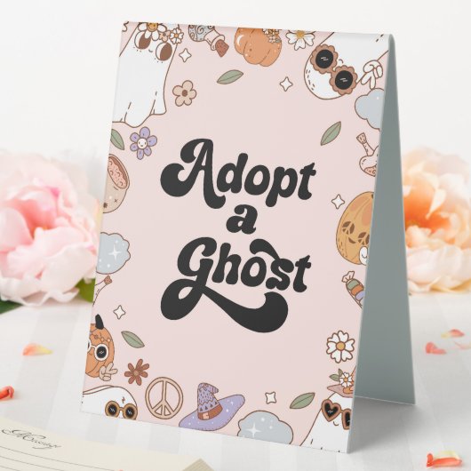 Plaque De Table Adopter un Fête d'anniversaire de Fantôme (In SItu (Mariage))