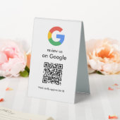 Plaque De Table Affiche de code QR Google pour avis moderne (In SItu (Mariage))