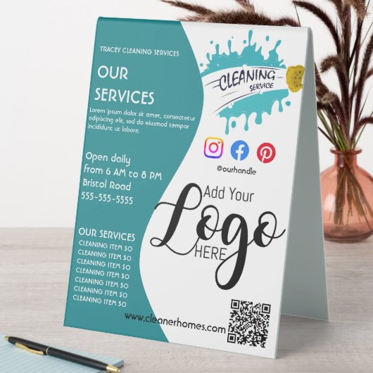 Plaque De Table affiche de nettoyage STUDIO affiche prospectus Ped (En SItu (Tableau))