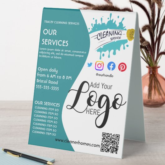 Plaque De Table affiche de nettoyage STUDIO affiche prospectus Ped (En SItu (Tableau))