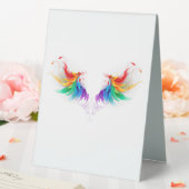 Plaque De Table Ailes fluffy arc-en-ciel (In SItu (Mariage))