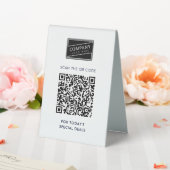 Plaque De Table Ajouter le code QR de l'entreprise et le logo de l (In SItu (Mariage))