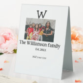 Plaque De Table Ajouter le nom de famille photo année rustique Réu (In SItu (Mariage))