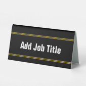 Plaque De Table Ajouter le titre du travail Modèle de texte noir b (Verso)