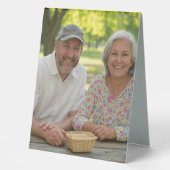 Plaque De Table Ajouter une Personnaliser photo retraitée (Recto)